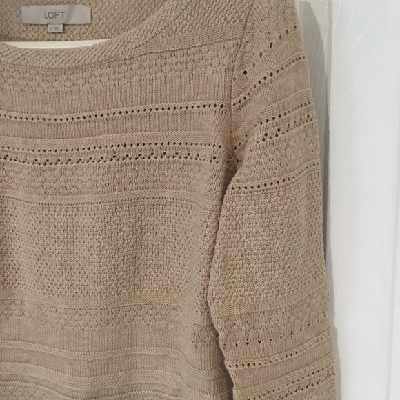 Loft tan sweater. Size medium. - Picture 2 of 6